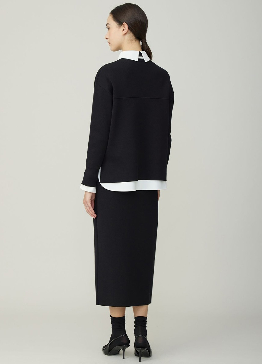 精紡棉柔挺針織上衣